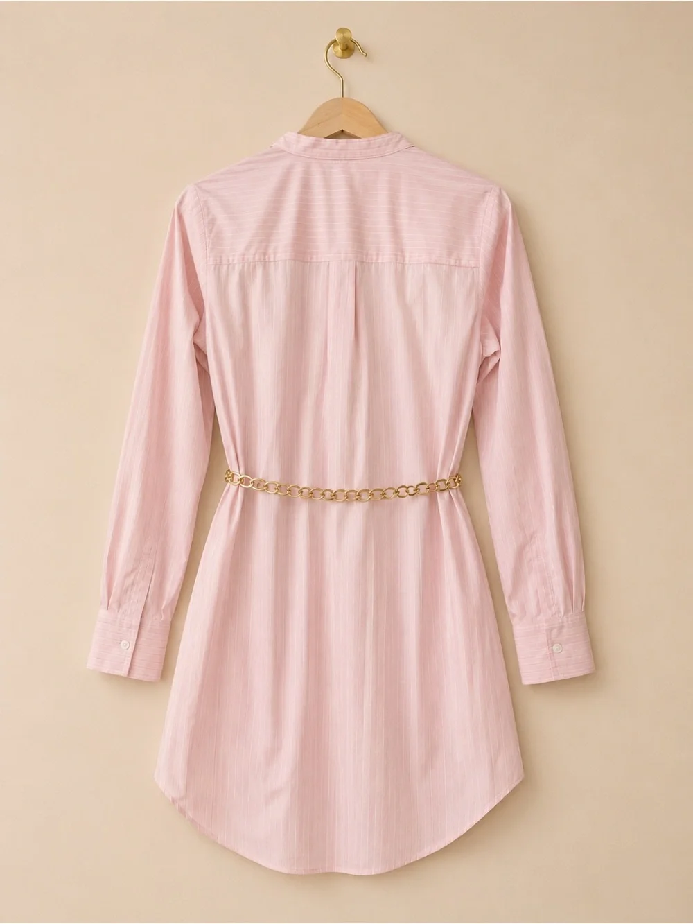 Michael Kors Light Pink Striped Mandarin-Shirt dress-Brand new!! Gorgeous ✨✨
